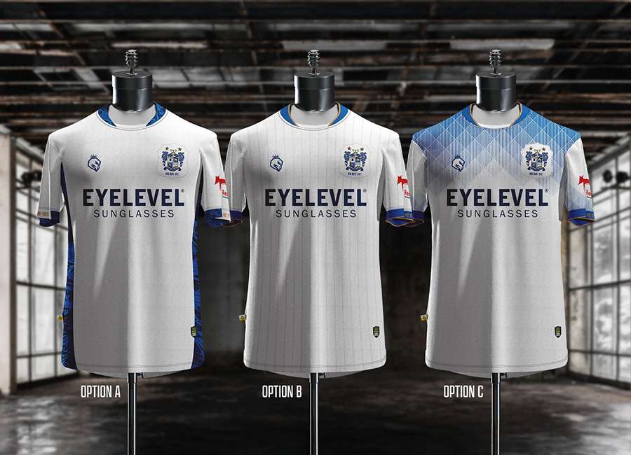 Bury FC x Hope + Glory 25-27 Shirt Vote