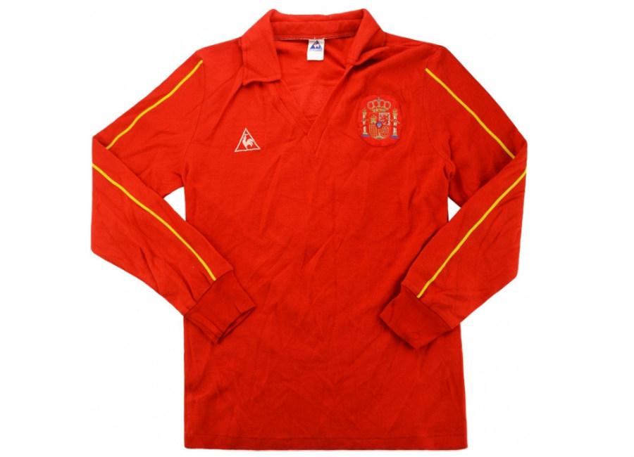 Le Coq Sportif 1987 Spain U-21 Match Worn Home Shirt