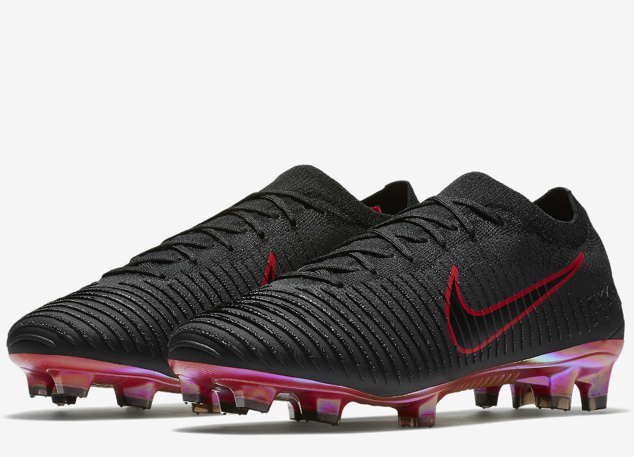 Nike Flyknit Ultra FG Play Fire - Black / University Red / Black