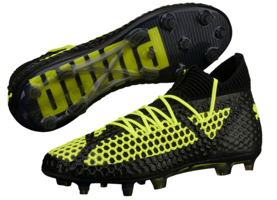 Puma Future 18.1 Netfit FG/AG - Black / Black / Yellow