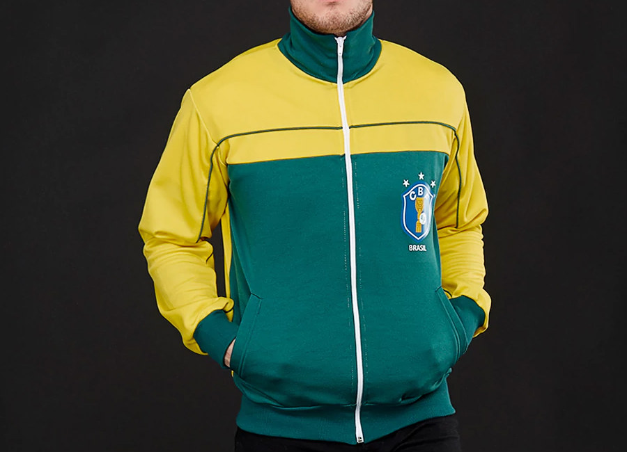 Score Draw Brasil 1986 World Cup Finals Track Jacket - Yellow / Green