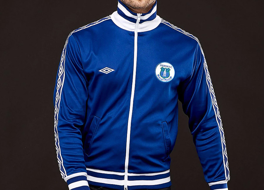 Score Draw Umbro Everton 1980 Retro Track Jacket - Blue / White