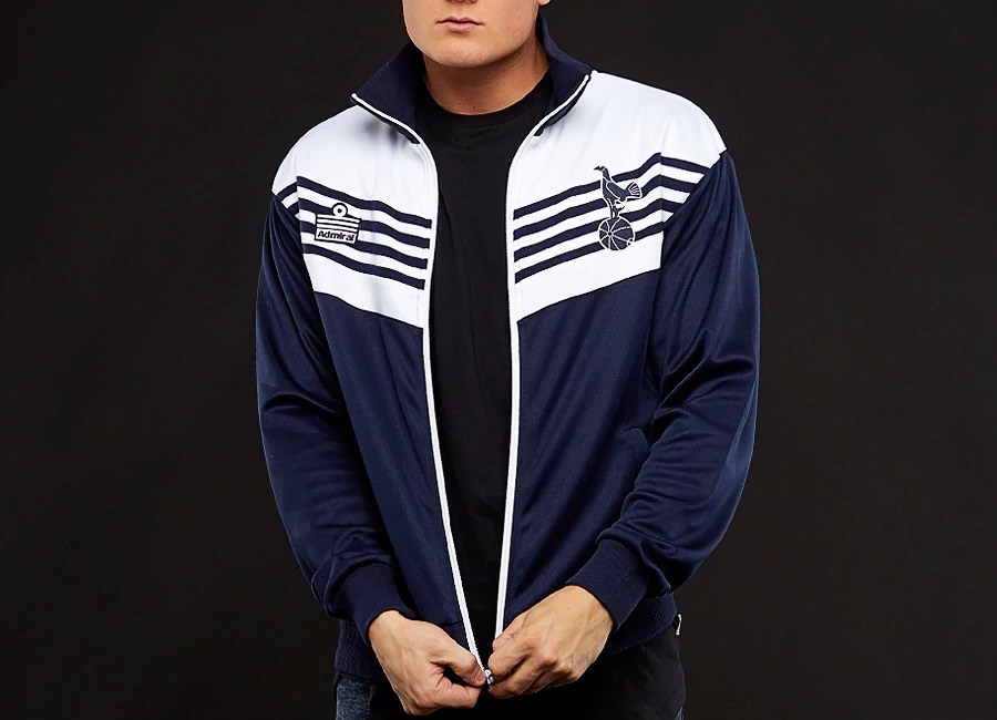Tottenham Hotspur 1978 Admiral Retro Score Draw Track Jacket - White / Navy