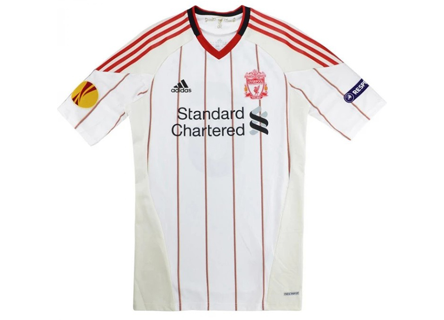 Adidas 2010-11 Liverpool Match Issue Away Europa League Shirt
