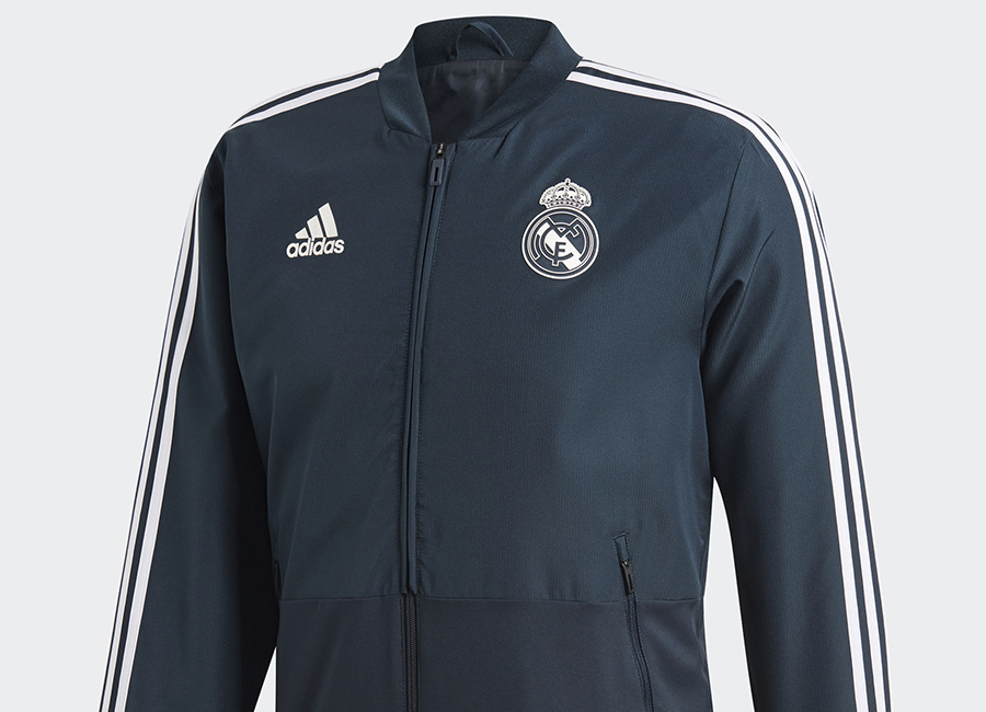 Adidas Real Madrid Presentation Jacket - Blue / Black / Core White