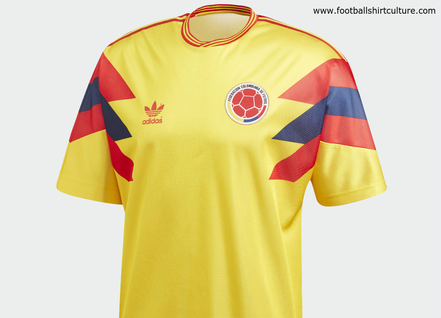Colombia 1990 Adidas Originals Home Replica Jersey