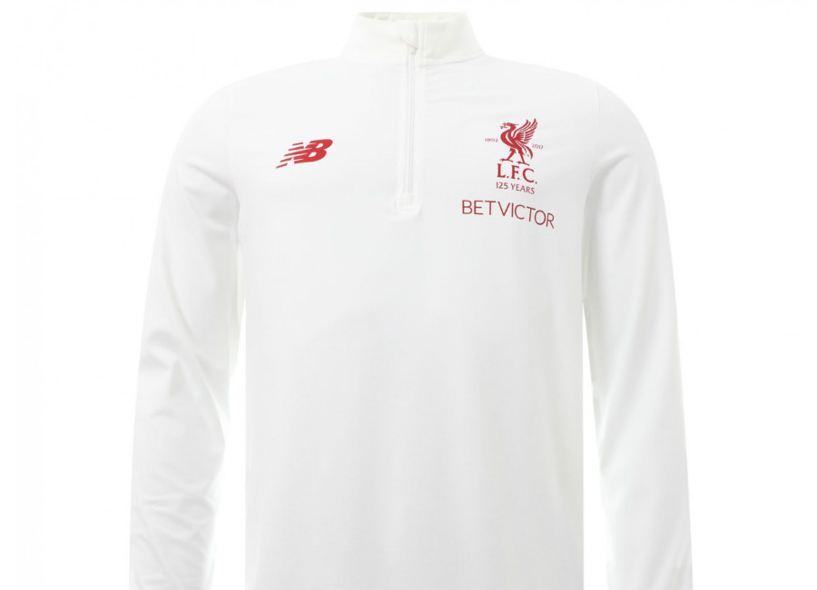 Liverpool 2018 New Balance White Motion Training Mid Layer Top