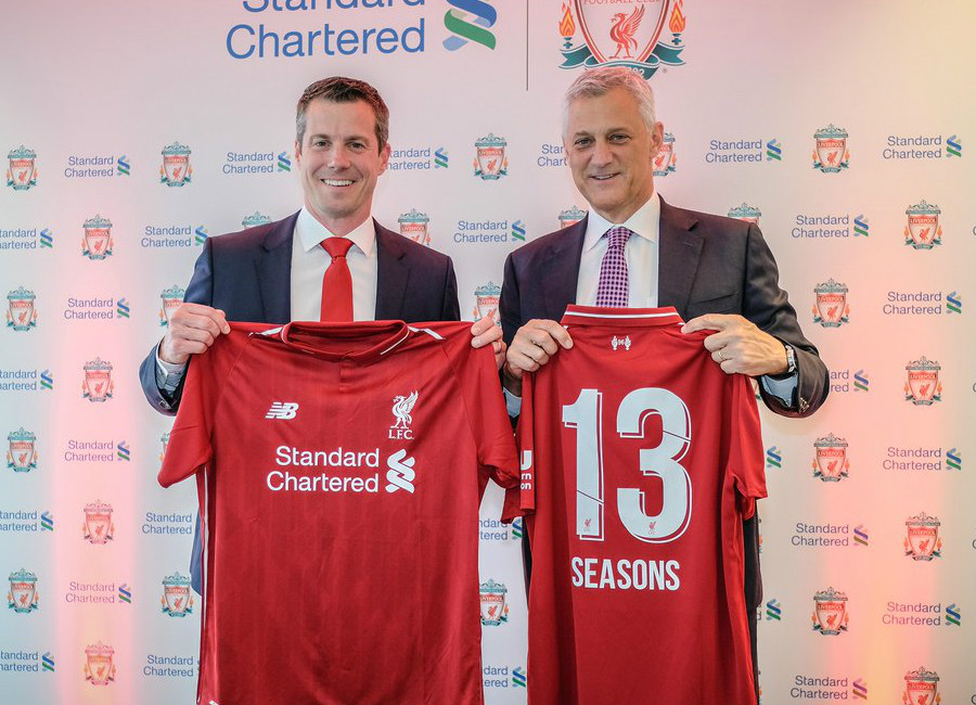 Liverpool Extend Standard Chartered Shirt Sponsorship Deal