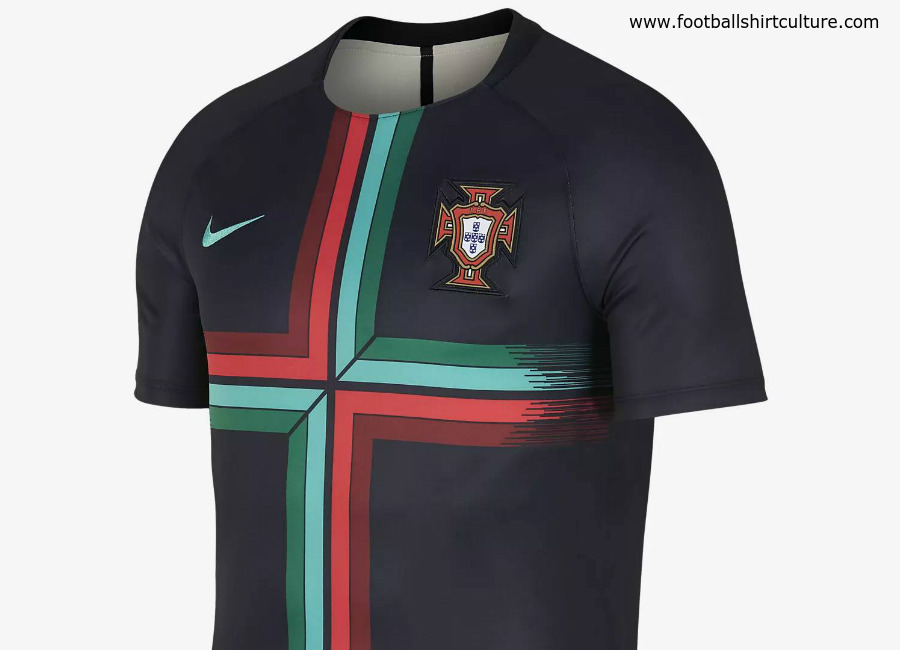 Nike 2018 Portugal Dri-Fit Squad Football Top - Black / Kinetic Green / Kinetic Green