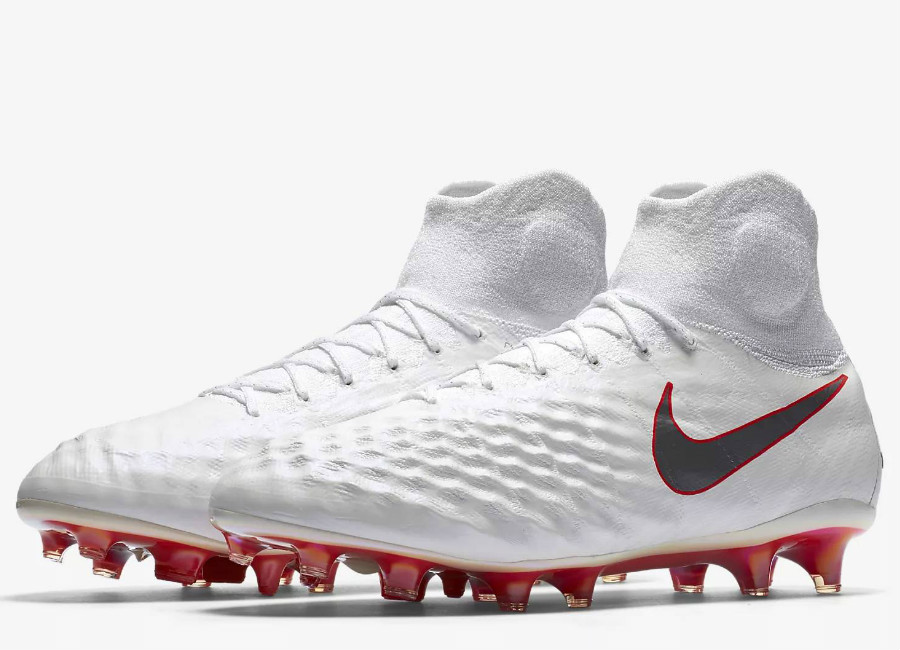Nike Magista Obra II Elite DF FG Just Do It Pack - White / Light Crimson / Metallic Cool Grey