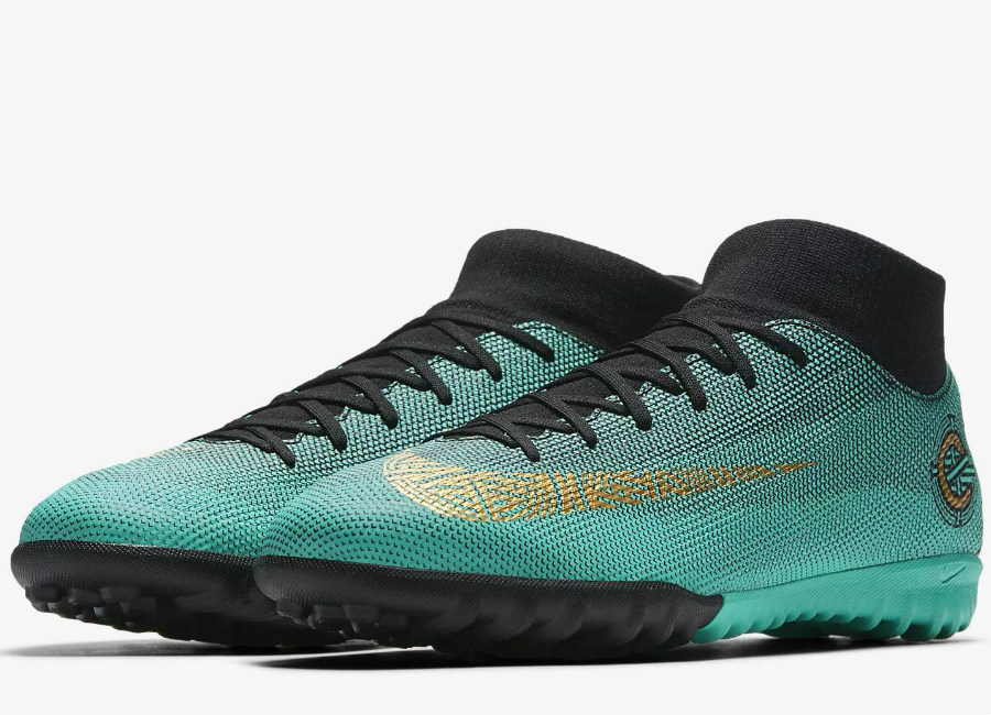 Nike MercurialX Superfly VI Academy CR7 TF - Clear Jade / Black / Hyper Turquoise / Metallic Vivid Gold