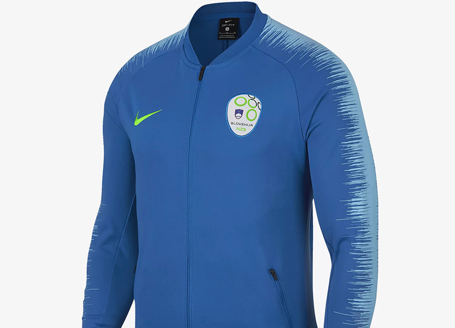 Nike Slovenia Anthem Football Jacket - Blue Nebula / Blue Gale / Green Strike