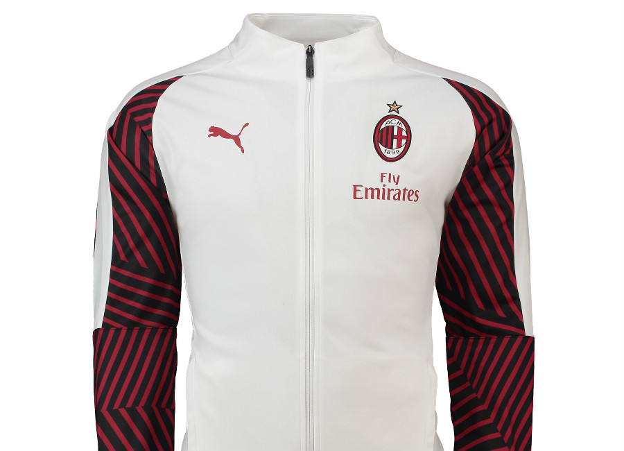 Puma AC Milan Stadium Jacket - Puma White / Chili Pepper