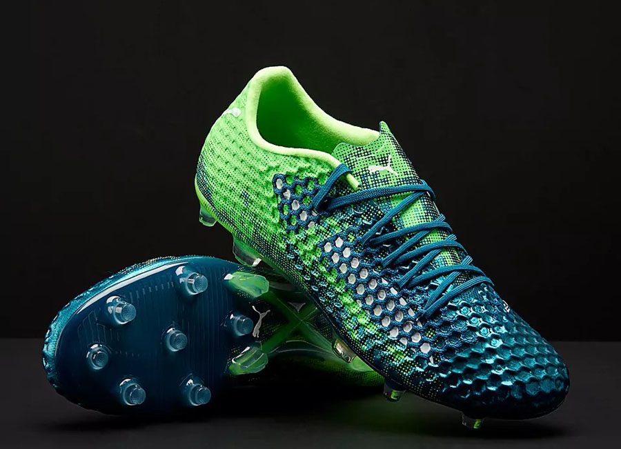 Puma Future 18.1 Netfit Low hyFG - Deep Lagoon / Puma White / Green Gecko