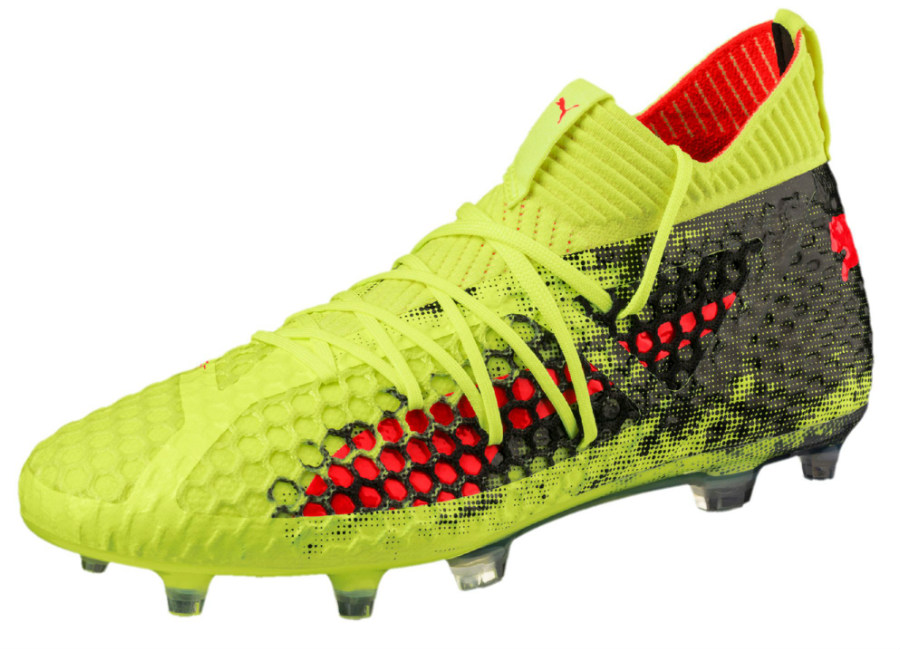Puma Future 18.1 Netfit hyFG - Fizzy Yellow / Red Blast / Puma Black