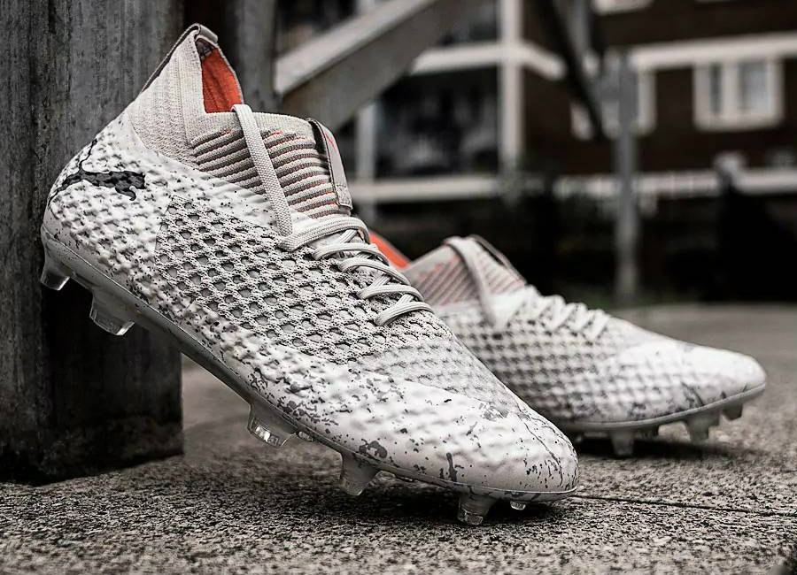 Puma Future 2.1 Netfit LDN FG/AG - Grey Violet / White / Shocking Orange