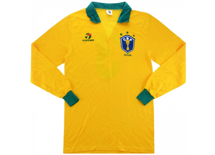 Topper 1991 Brazil Match Worn Home Shirt