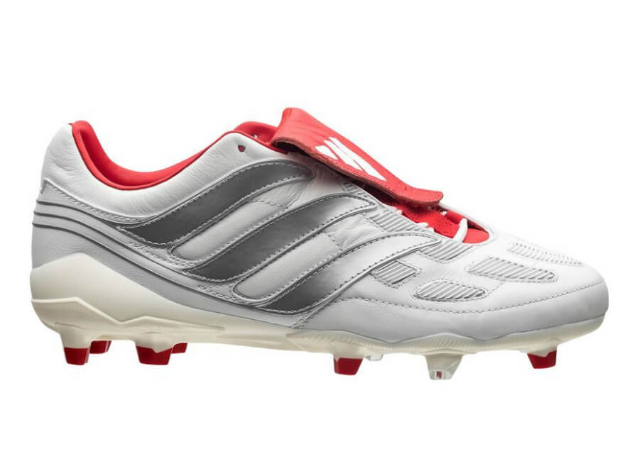 Adidas Predator Precision FG David Beckham Boots - White / Silver Metallic / Predator Red #beckham #adidasfootball #adidassoccer #footballboots