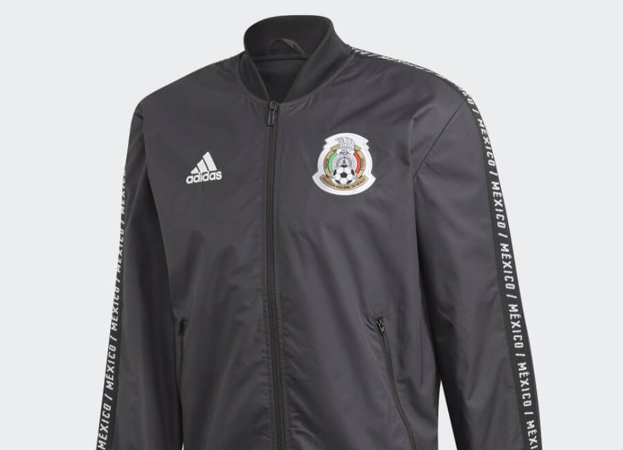 Adidas 2019 Mexico Anthem Jacket - Black / White #adidasfootball #adidassoccer #adidasfutbol