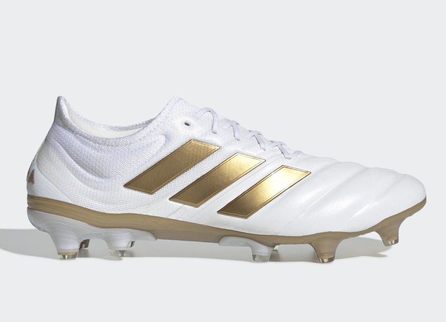Adidas Copa 19.1 FG Input Code - Cloud White / Gold Met / Football Blue #Adidasfootball #footballboots #adidassoccer