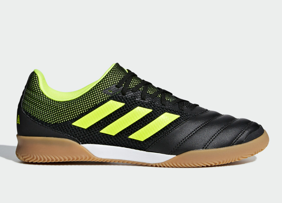 Adidas Copa 19.3 IN Sala Exhibit Shoes - Core Black / Solar Yellow / Gum M1 #futsal #adidasfootball #adidassoccer