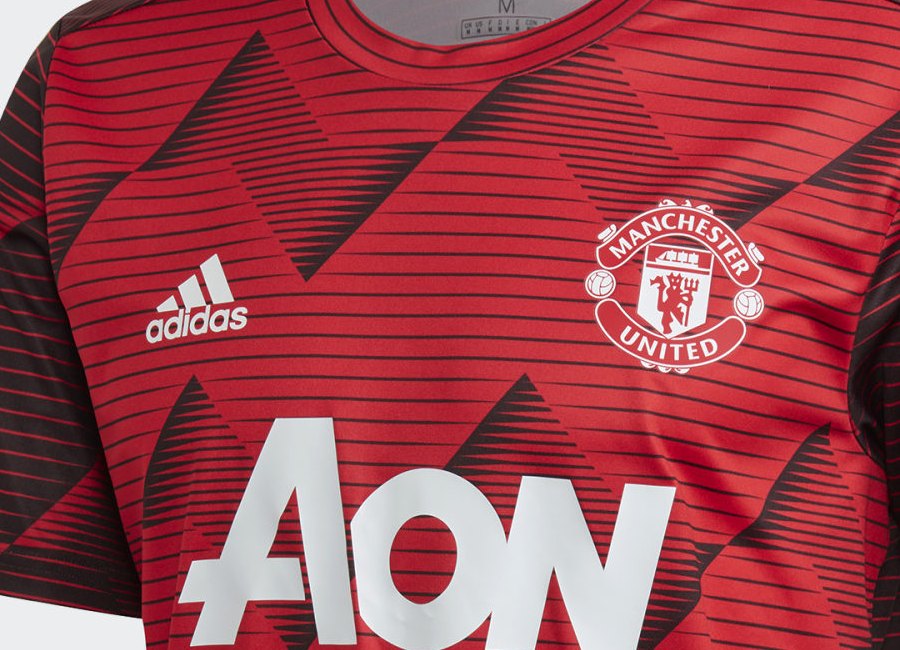 Adidas Manchester United 2019-20 Pre-Match Jersey - Collegiate Red / Solid Grey #mufc #manchesterunited #adidasfootball