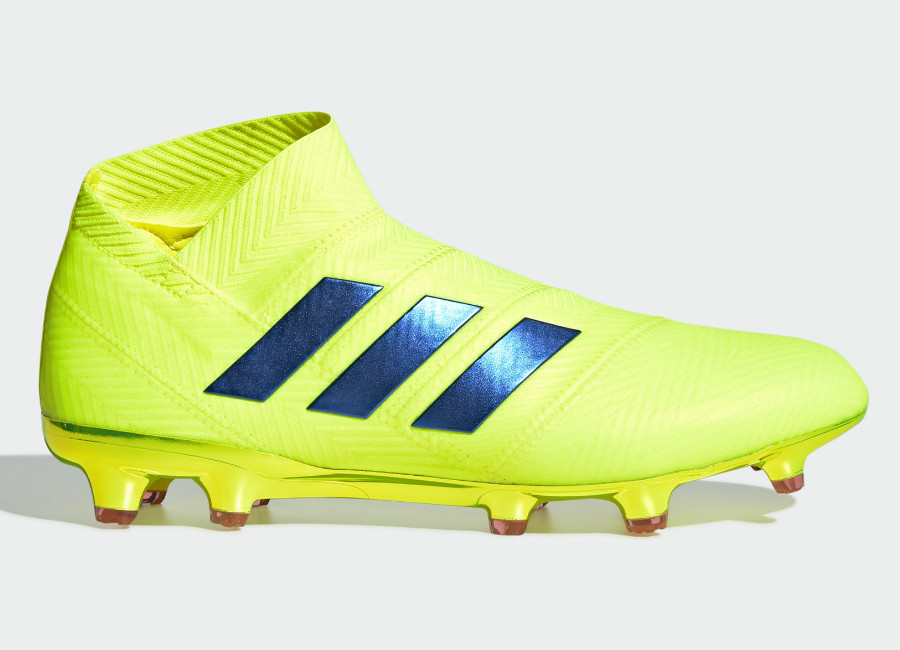 Adidas Nemeziz 18+ FG Exhibit - Solar Yellow / Football Blue / Active Red #adidasfootball #footballboots