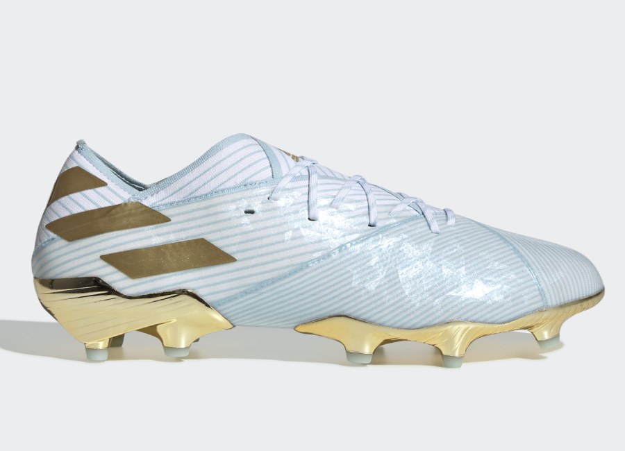 Adidas Nemeziz Messi 19.1 15 Year FG - Bold Aqua / Gold Met / Cloud White #adidasfootball #messi