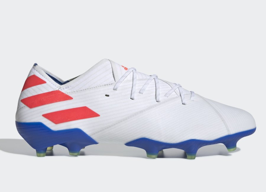 Adidas Nemeziz Messi 19.1 FG 302 Redirect - Ftwr White / Solar Red / Football Blue #adidasfootball #footballboots