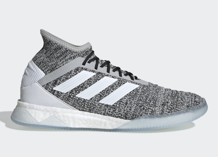 Adidas Predator 19.1 Trainers - Medium Grey Heather / Ftwr White / Football Blue #Adidasfootball #Adidassoccer