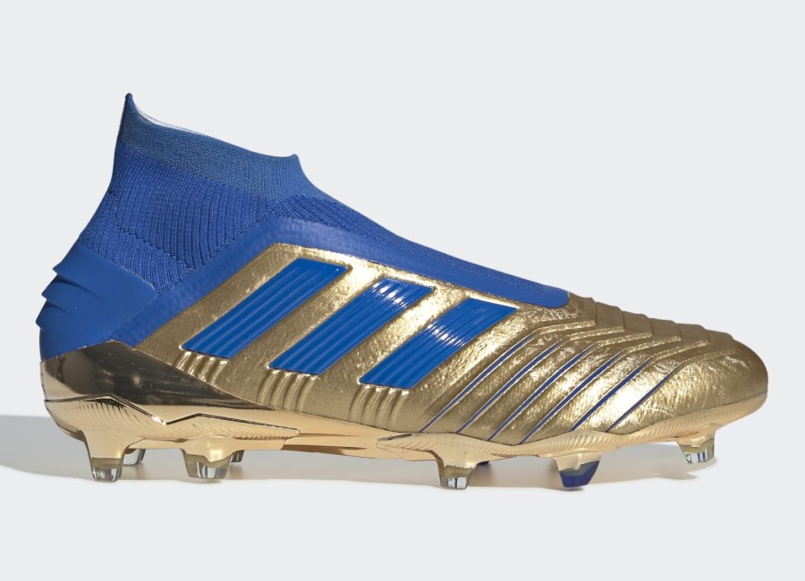Adidas Predator 19+ FG Input Code - Gold Met / Football Blue / Cloud White #adidasfootball #footballboots #adidassoccer