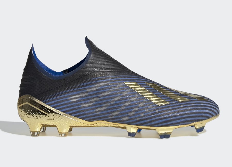 Adidas X 19+ FG Input Code - Core Black / Gold Met / Football Blue #Adidasfootball #footballboots #adidassoccer