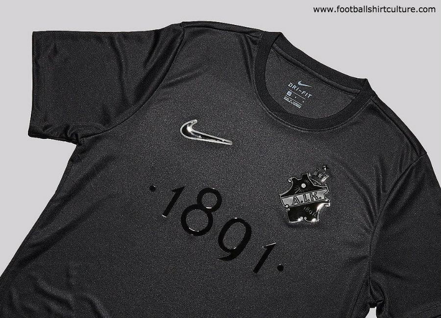 AIK Fotboll 2019 Nike 1891 Black Edition Football Shirt #AIKFotboll #nikefootball