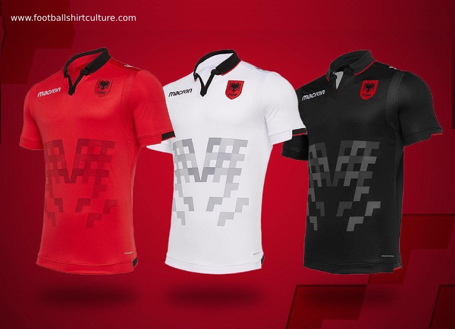 Albania 2019-20 Macron Home, Away and Third Shirts