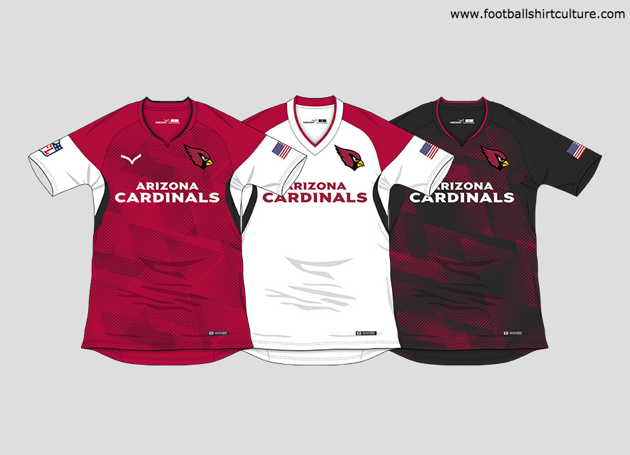Arizona Cardinals "NFL to Soccer" Football Kit Concept #ArizonaCardinals #NFL #AZCardinals