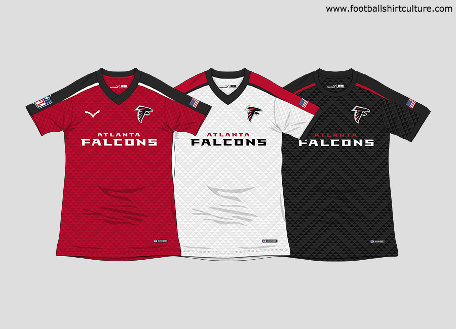 Atlanta Falcons "NFL to Soccer" Football Kit Concept #Falcons #inthebrotherhood #nfl @AtlantaFalcons #conceptkit #AtlantaFalcons