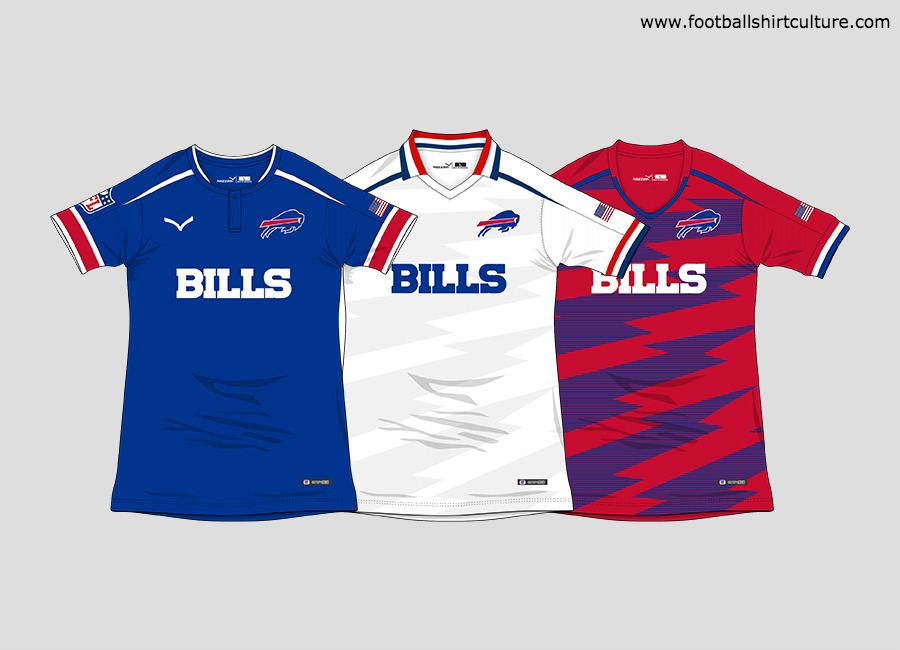 Buffalo Bills "NFL to Soccer" Football Kit Concept #BuffaloBills #NFL #GoBills #conceptkit