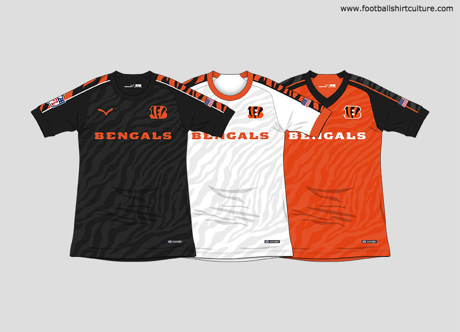 Cincinnati Bengals "NFL to Soccer" Football Kit Concept #Bengals #CincinnatiBengals #nfl #conceptkit