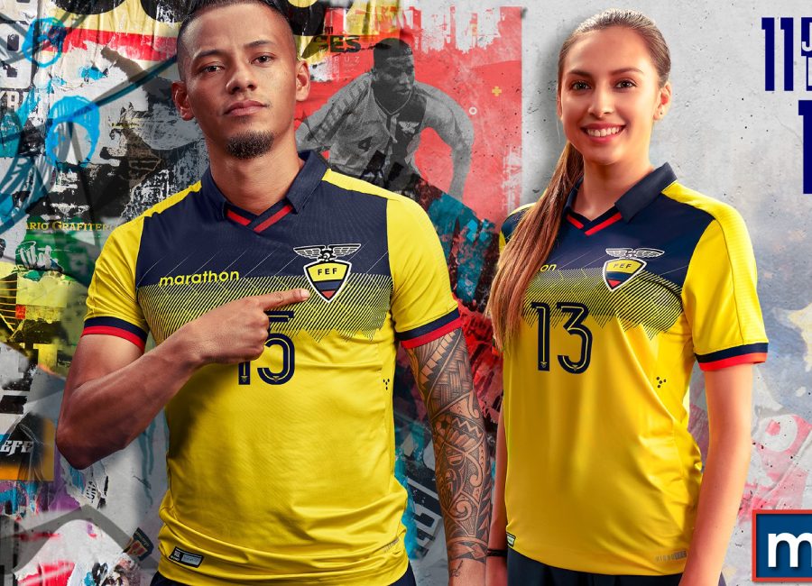 Ecuador 2019 Marathon Copa America Home Kit #LaPieldetuPa&iacute;s #PorUnNuevoDesaf&iacute;o