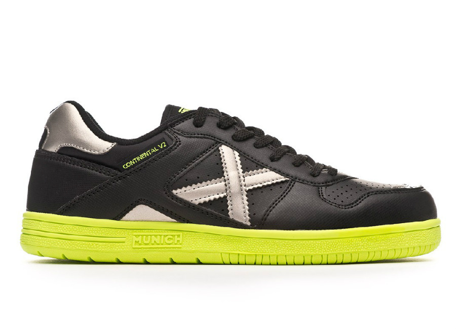Munich Continental V2 - Black / Silver #futsal #futbol