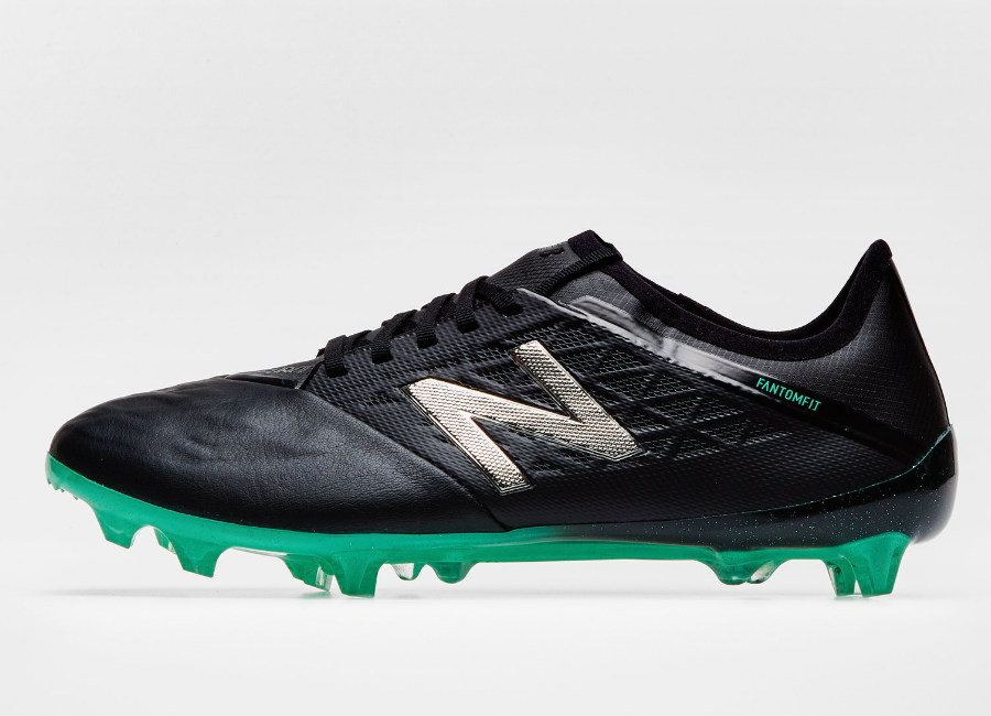 New Balance Furon V5 Pro FG Leather - Black / Green #nbfootball #footballboots