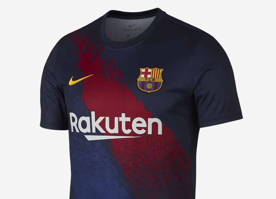 Nike Dri-FIT FC Barcelona Football Top - Dark Obsidian / Dark Obsidian / Varsity Maize #barca #fcbarcelona #nikefootball