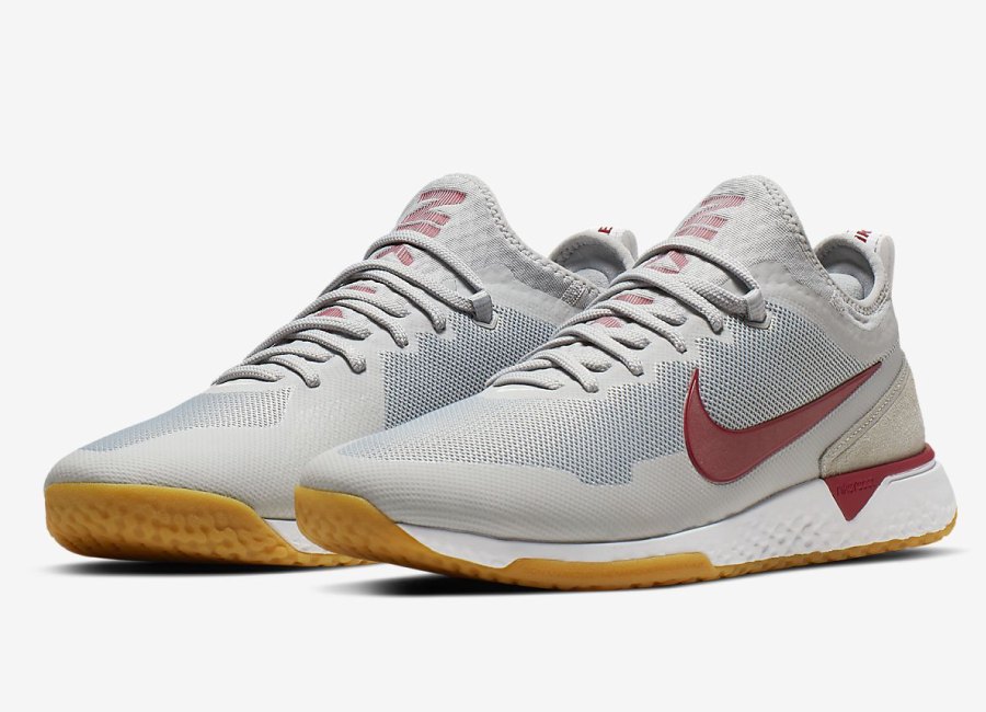 Nike F.C. React - Wolf Grey / White / Gum Light Brown / Noble Red #nikefootball #nikesoccer