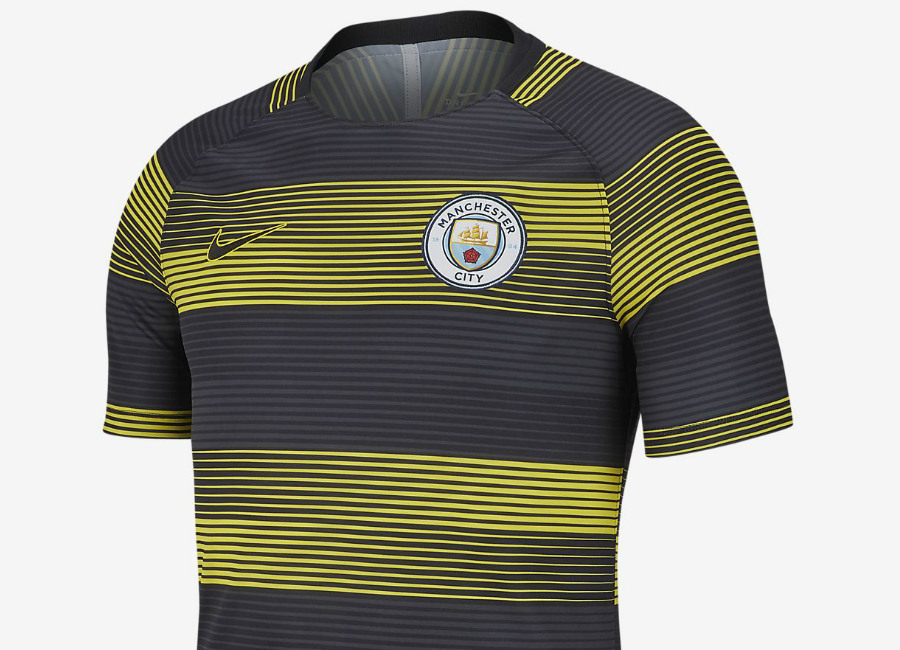 Nike Manchester City FC Dri-FIT Squad Football Top - Opti Yellow / Black / Black