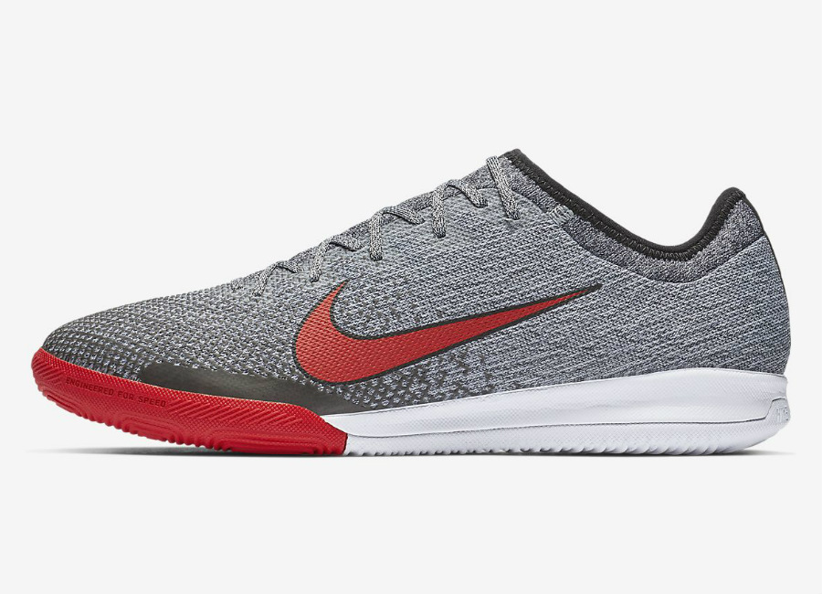 Nike MercurialX Vapor XII Pro Neymar IC - White / Black / Challenge Red #futsal #neymar #nikefootball #nikesoccer
