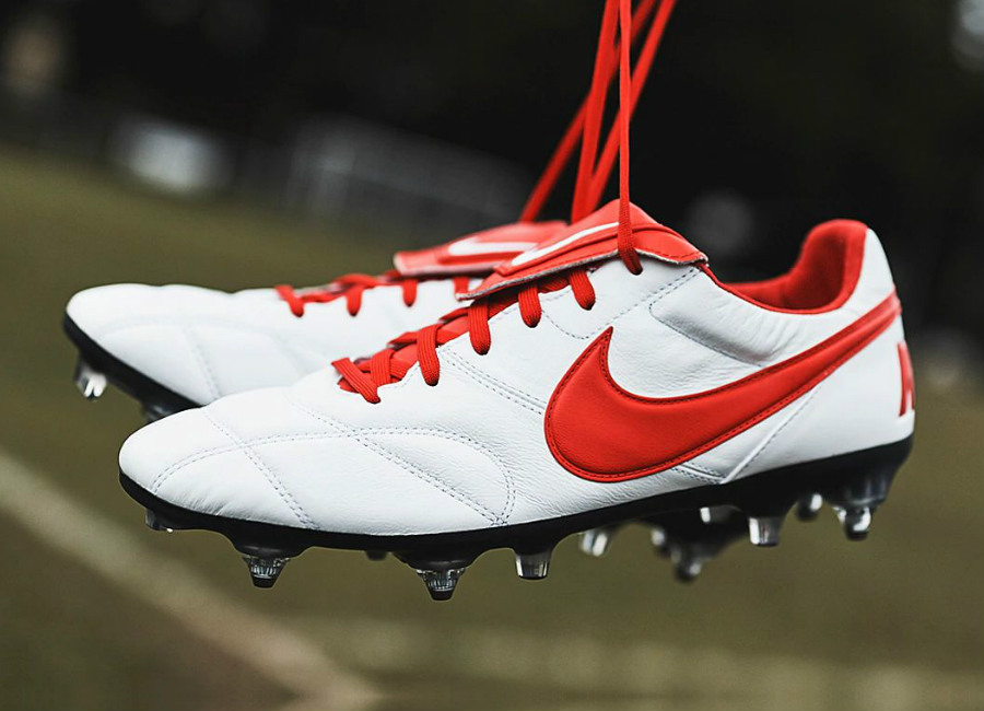 Nike Premier II SG-PRO AC - White / University Red / White #nikefootball #nikesoccer #footballboots