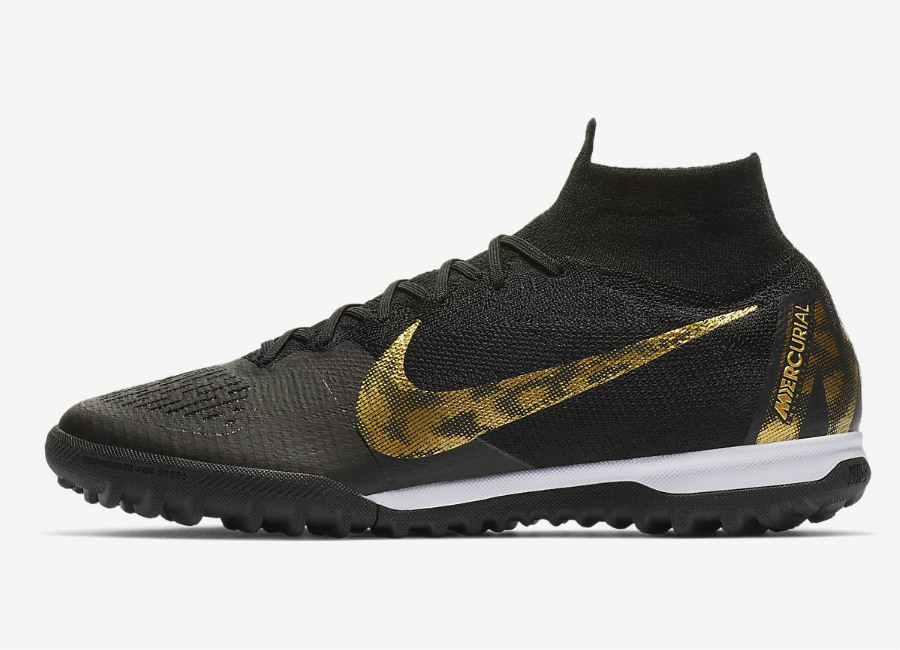 Nike SuperflyX 6 Elite TF Black Lux - Black / Metallic Vivid Gold #nikefootball #nikesoccer #footballboots