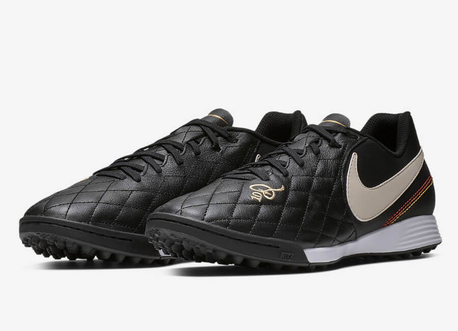 Nike TiempoX Lunar Legend VII Pro 10R TF - Black / Metallic Gold / Gum Light Brown / Light Orewood Brown #nikefootball #nikesoccer