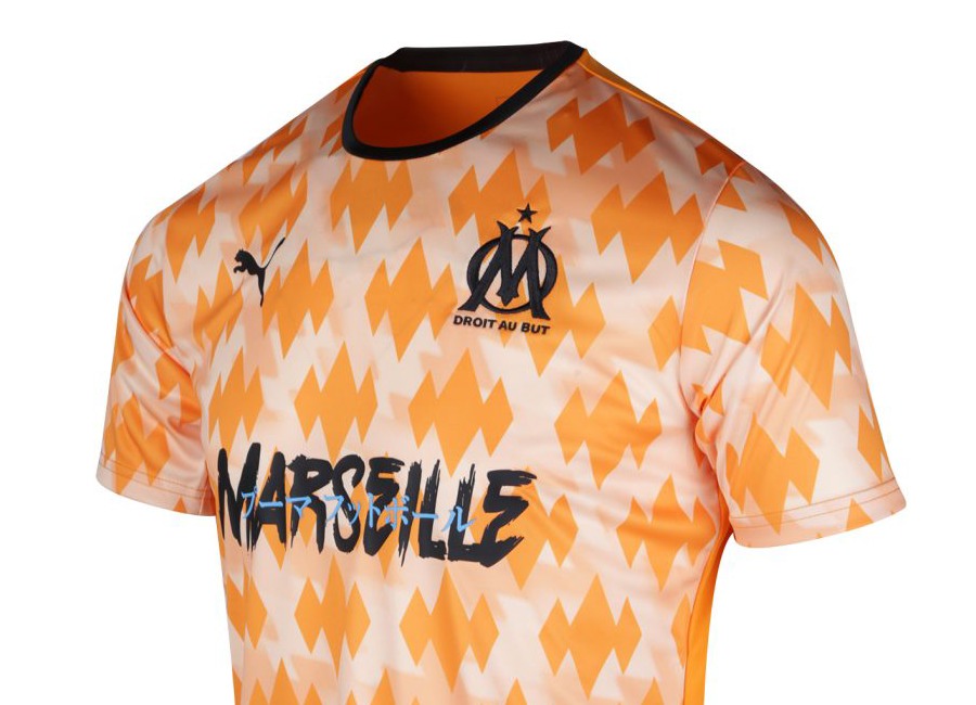 Olympique de Marseille 2019 Puma Influence Jersey - Orange / White #OlympiqueMarseille #TeamOM