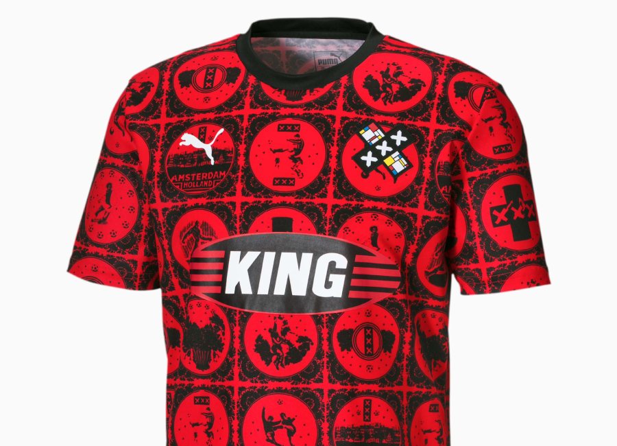 Puma Amsterdam City Influence Football Shirt - Puma Red / Puma Black #footballshirt #pumafootball